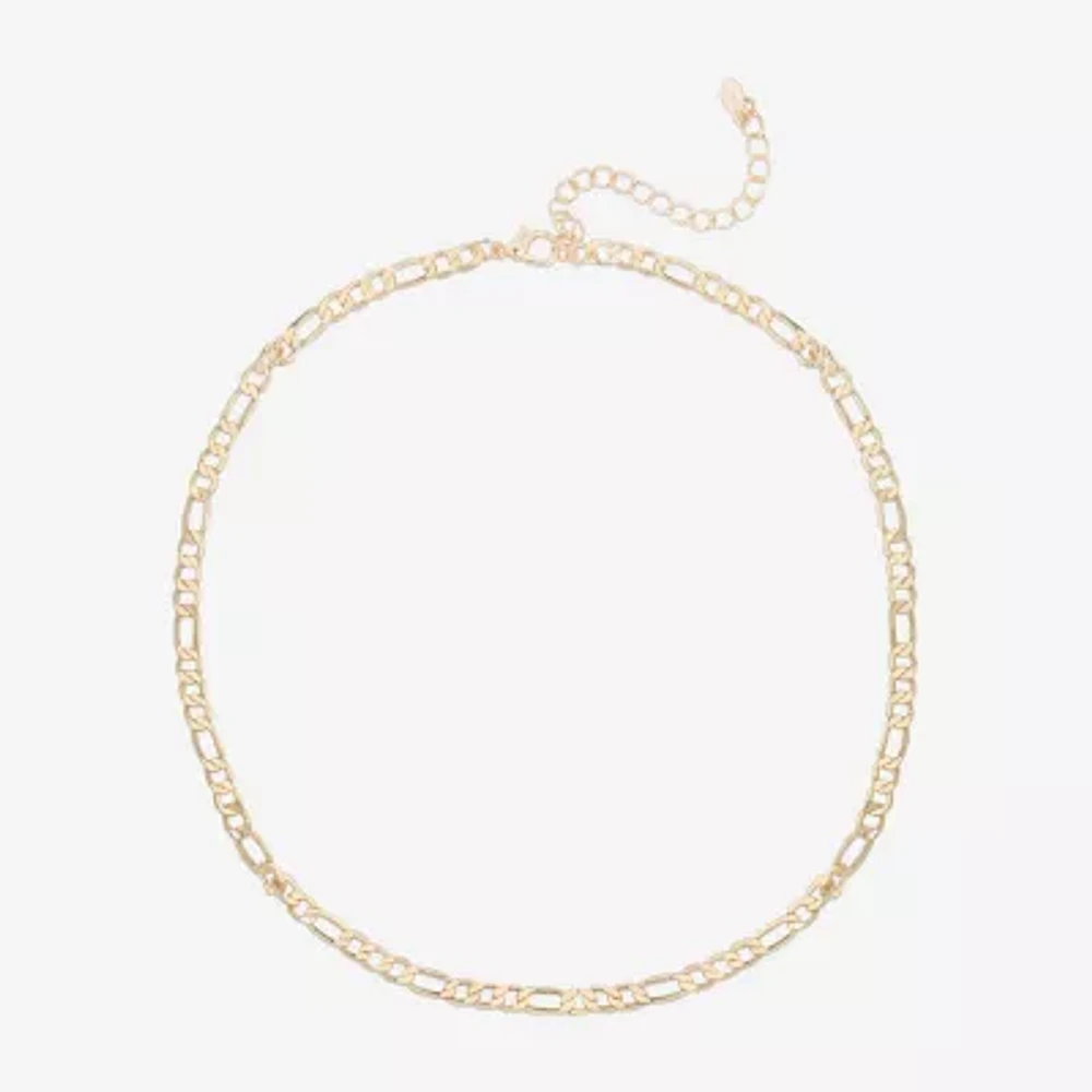 Bijoux Bar Delicates Gold Tone Womens 16 Inch Link Chain Necklace