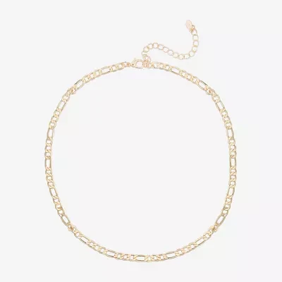 Bijoux Bar Delicates Gold Tone Womens 16 Inch Link Chain Necklace