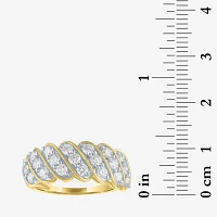 (G-H/Si2-I1) Womens 8.5MM 1 CT. T.W. Lab Grown White Diamond 10K Gold Band