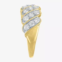 (G-H/Si2-I1) Womens 8.5MM 1 CT. T.W. Lab Grown White Diamond 10K Gold Band