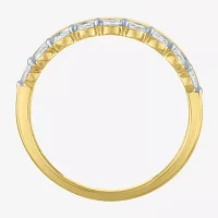 (G-H / Si2-I1) Womens 1/3 CT. T.W. Lab Grown White Diamond 10K Gold Anniversary Band