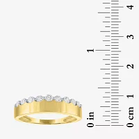 (G-H / Si2-I1) Womens 1/3 CT. T.W. Lab Grown White Diamond 10K Gold Anniversary Band