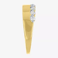 (G-H / Si2-I1) Womens 1/3 CT. T.W. Lab Grown White Diamond 10K Gold Anniversary Band