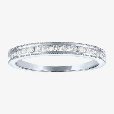 (G-H / Si2-I1)												 Womens 1/4 CT. T.W. Lab Grown White Diamond 10K Gold Wedding Band