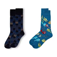 MeMoi 2 Pair Crew Socks Mens