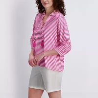 Stella Parker Womens Long Sleeve Tunic Top
