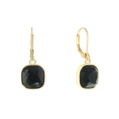 Monet Jewelry Black And Gold Tone Drop Earrings