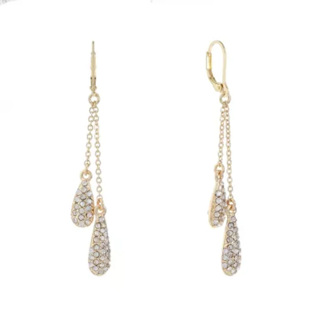 Monet Jewelry Gold Tone Linear Drop Earrings