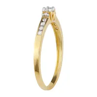 Womens 1/4 CT. T.W. Natural White Diamond 10K Gold Promise Ring