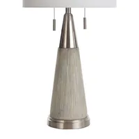 Stylecraft Conical Driftwood Stamped Table Lamp