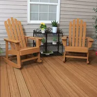 Wooden Adirondack Rocking Chair with Cedar Finish