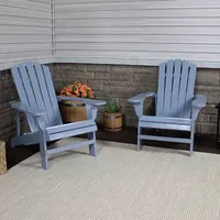 Coastal Bliss Wooden Adirondack Chair Set of 2