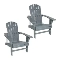 Coastal Bliss Wooden Adirondack Chair Set of 2