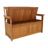 Meranti Wood Patio Outdoor Storage Bench