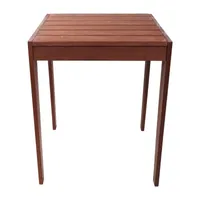 Meranti Wood Square Weather Resistant Patio Side Table