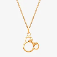 Disney Classics Girls 14K Gold Minnie Mouse Pendant Necklace