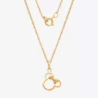 Disney Classics Girls 14K Gold Minnie Mouse Pendant Necklace