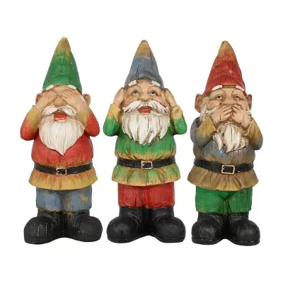 Net Health Shops Wise Outdoor Statue Set 3-pc. Gnome