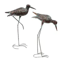 Net Health Shops Patina Crane Metal Statue 2-pc. Yard Art