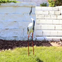 Net Health Shops Craig The Crane Outdoor Statue Metal Yard Art