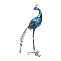 Net Health Shops Outdoor Peacock Statue 2-pc. Metal Yard Art