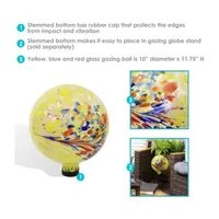 Net Health Shops Bright Summer Burst Gazing Globe - 10 In Glass Yard Art