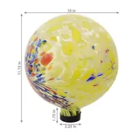 Net Health Shops Bright Summer Burst Gazing Globe - 10 In Glass Yard Art