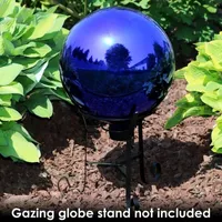 Net Health Shops Mirrored Gazing Globe - 10 Inch Glass Yard Art