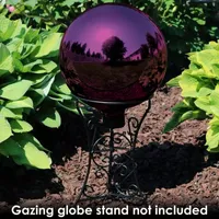 Net Health Shops Merlot Mirror Gazing Globe - 10 Inch 2-pc. Glass Yard Art