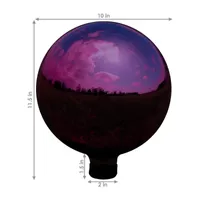 Net Health Shops Merlot Mirror Gazing Globe - 10 Inch 2-pc. Glass Yard Art