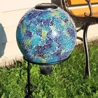 Net Health Shops Crackled Glass Gazing Ball - 10 Inch 2-pc. Yard Art