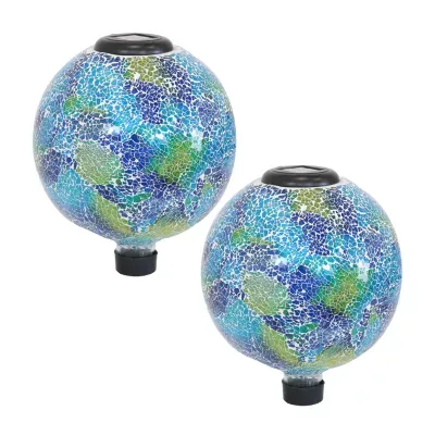 Net Health Shops Crackled Glass Gazing Ball - 10 Inch 2-pc. Yard Art