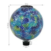 Net Health Shops Crackled Glass Gazing Ball - 10 Inch 2-pc. Yard Art