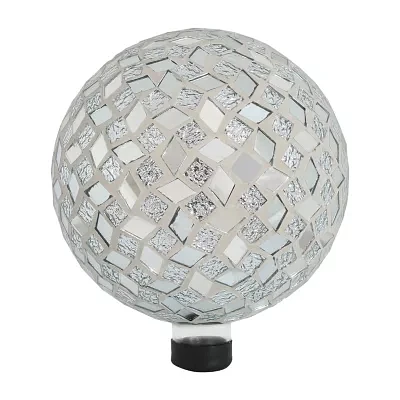 Net Health Shops Diamond Mosaic Gazing Globe - 10 Inch Glass Yard Art