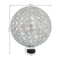 Net Health Shops Diamond Mosaic Gazing Globe - 10 Inch Glass Yard Art