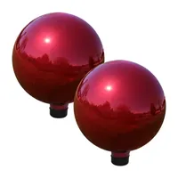 Net Health Shops Gazing Globe Ball With Mirrored Finish 2-pc. Glass Yard Art