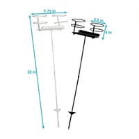 Net Health Shops Dual Beverage Drink Holder Stakes 2-pc. Metal Yard Stake