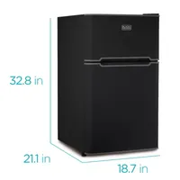 BLACK+DECKER 3.1 cu.ft.. 2 Door Ref/Freezer