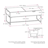 Hayden 1-Drawer Lift-Top Coffee Table