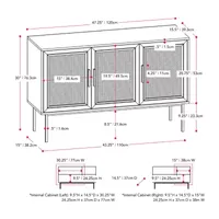 Emmett TV Stand with Adjustable Shelves