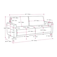 Clara Track-Arm Upholstered Loveseat