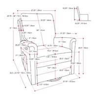 Jasmine Swivel Curved Slope-Arm Recliner