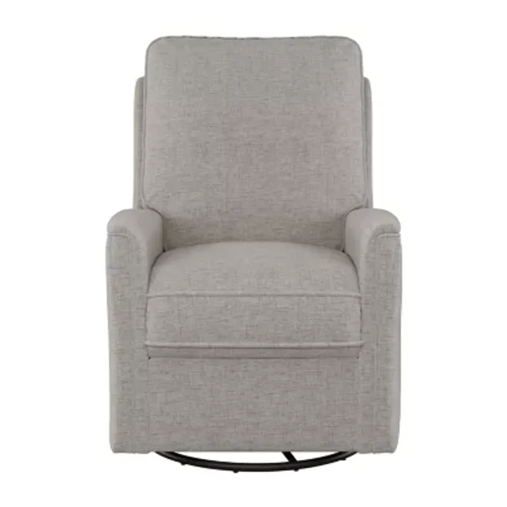 Jasmine Swivel Curved Slope-Arm Recliner