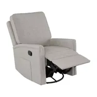 Jasmine Swivel Curved Slope-Arm Recliner