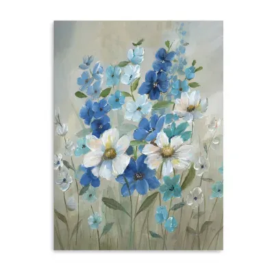 30''X40'' Blue Garden II Canvas Art