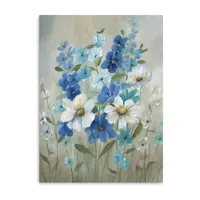 30''X40'' Blue Garden II Canvas Art