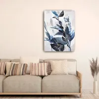 Lumaprints Blue Leaves Canvas Art