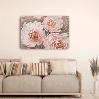 Lumaprints Three Pink Blooms Canvas Art