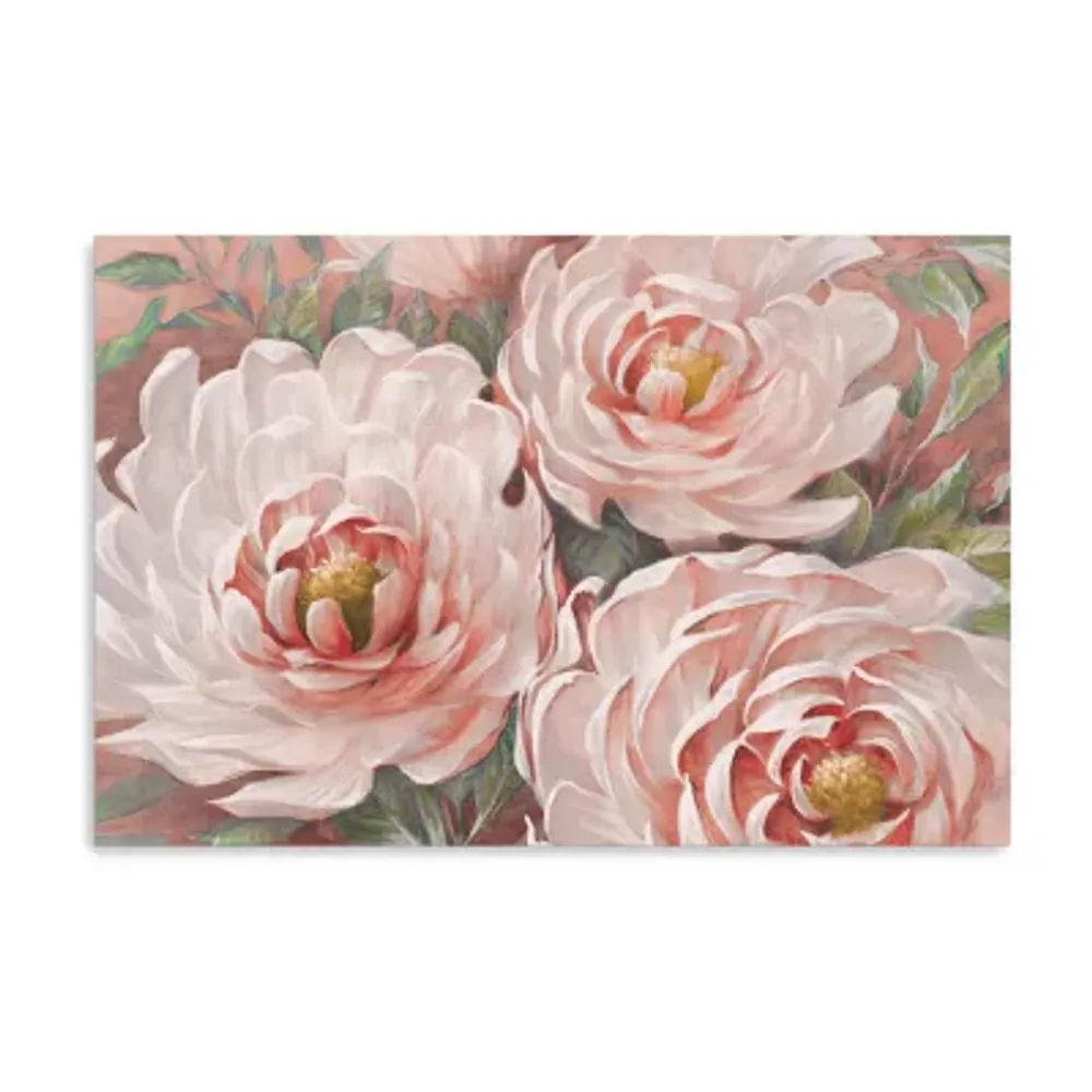 Lumaprints Three Pink Blooms Canvas Art