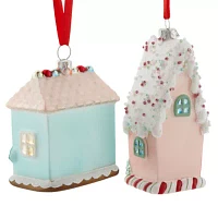 North Pole Trading Co. Gingerbread House 2-pc. Christmas Ornament